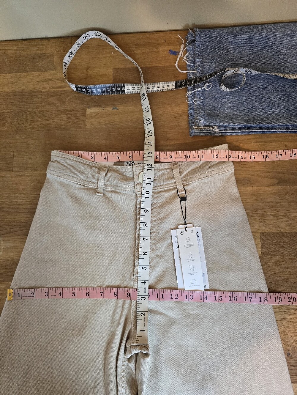 ZARA 6 The Marine Straight Stone Grey Beige Tan Jean Neutral Minimalist 6 - Picture 9 of 11